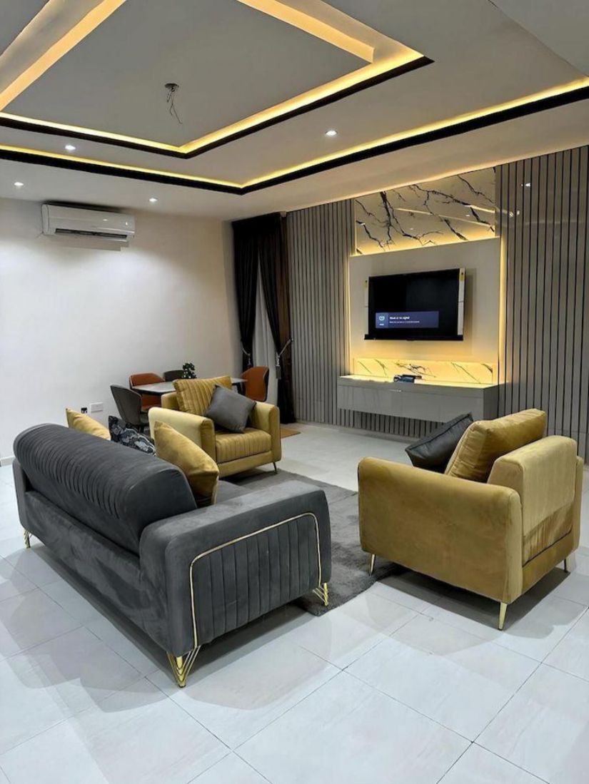 Luxury Sofa Set and Modern TV Unit